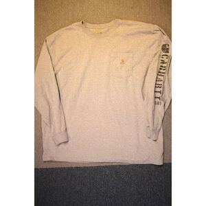 Carhartt Original Fit Long Sleeve Gray Shirt - Size XXXL